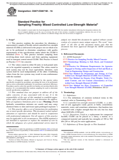 ASTM D5971/D5971M-16 ASTM D5971/D5971M-16 - Standard Practice for Sampling Freshly Mixed Controlled Low-Strength Material - Page 1 preview