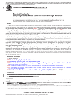 ASTM D5971/D5971M-16 REDLINE ASTM D5971/D5971M-16 - Standard Practice for Sampling Freshly Mixed Controlled Low-Strength Material - Page 1 preview
