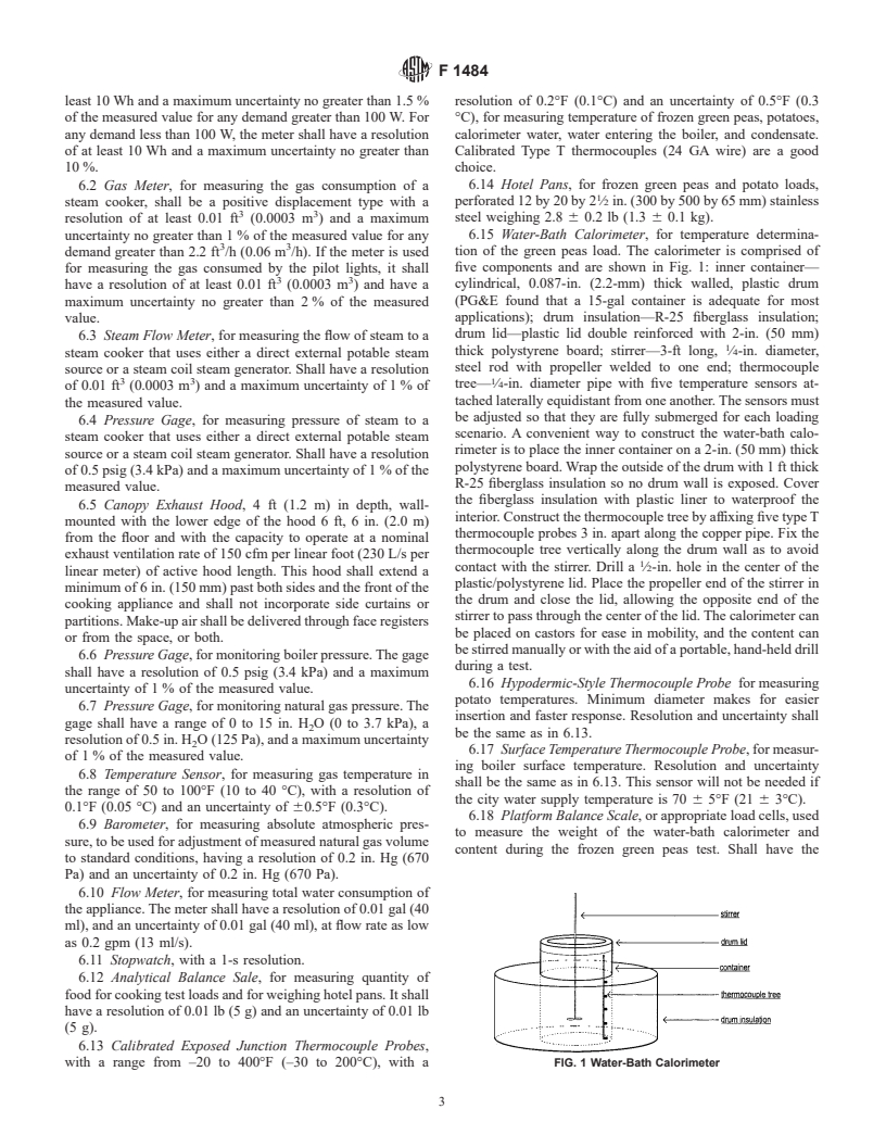 ASTM F1484-99 - Standard Test Method for Performance of Steam Cookers