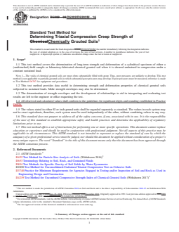 ASTM D5202/D5202M-16 REDLINE ASTM D5202/D5202M-16 - Standard Test Method for Determining Triaxial Compression Creep Strength of Chemically Grouted Soils - Page 1 preview