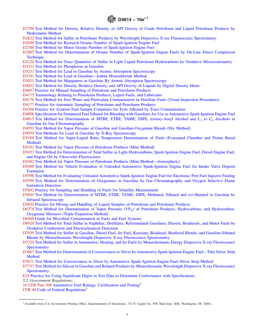 REDLINE ASTM D4814-16ee1 - Standard Specification for Automotive Spark-Ignition Engine Fuel