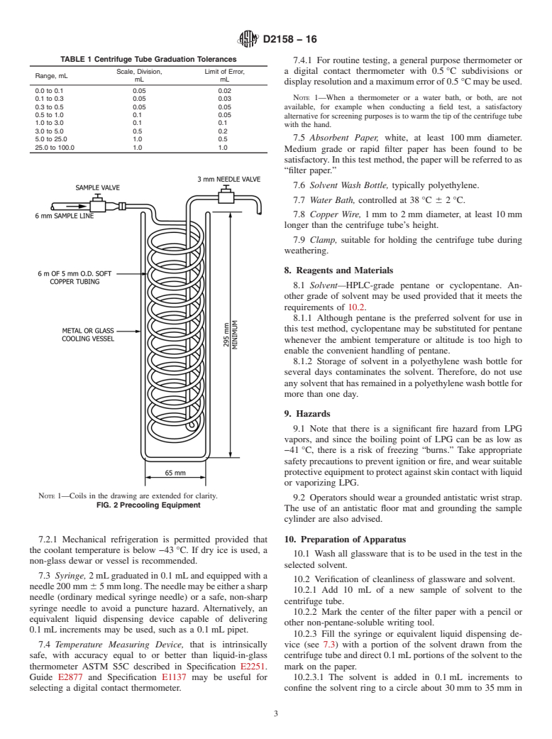 ASTM D2158-16 - Standard Test Method for  Residues in Liquefied Petroleum (LP) Gases