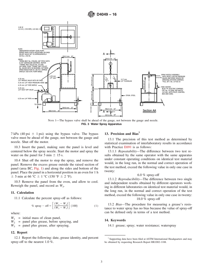 ASTM D4049-16 - Standard Test Method for  Determining the Resistance of Lubricating Grease to Water Spray