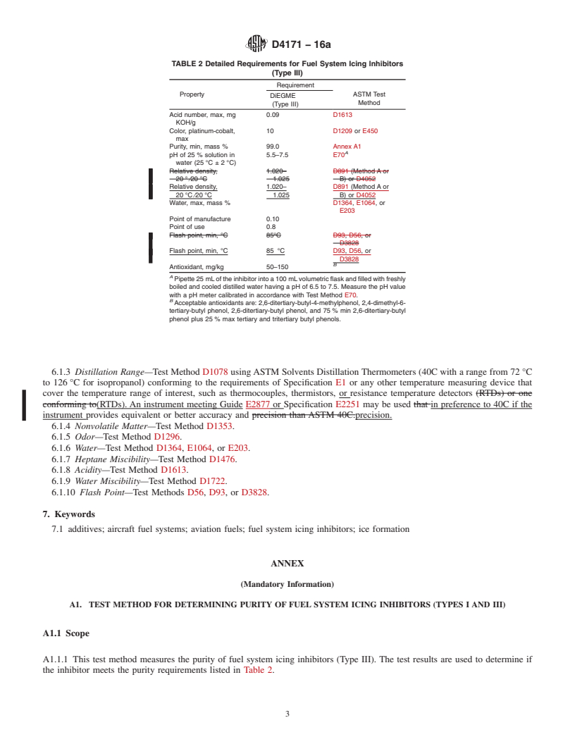 REDLINE ASTM D4171-16a - Standard Specification for  Fuel System Icing Inhibitors