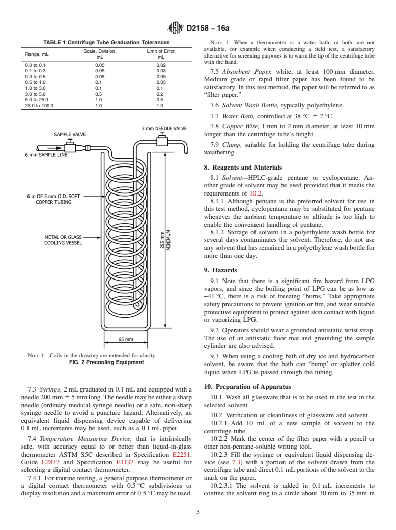 ASTM D2158-16a - Standard Test Method for  Residues in Liquefied Petroleum (LP) Gases