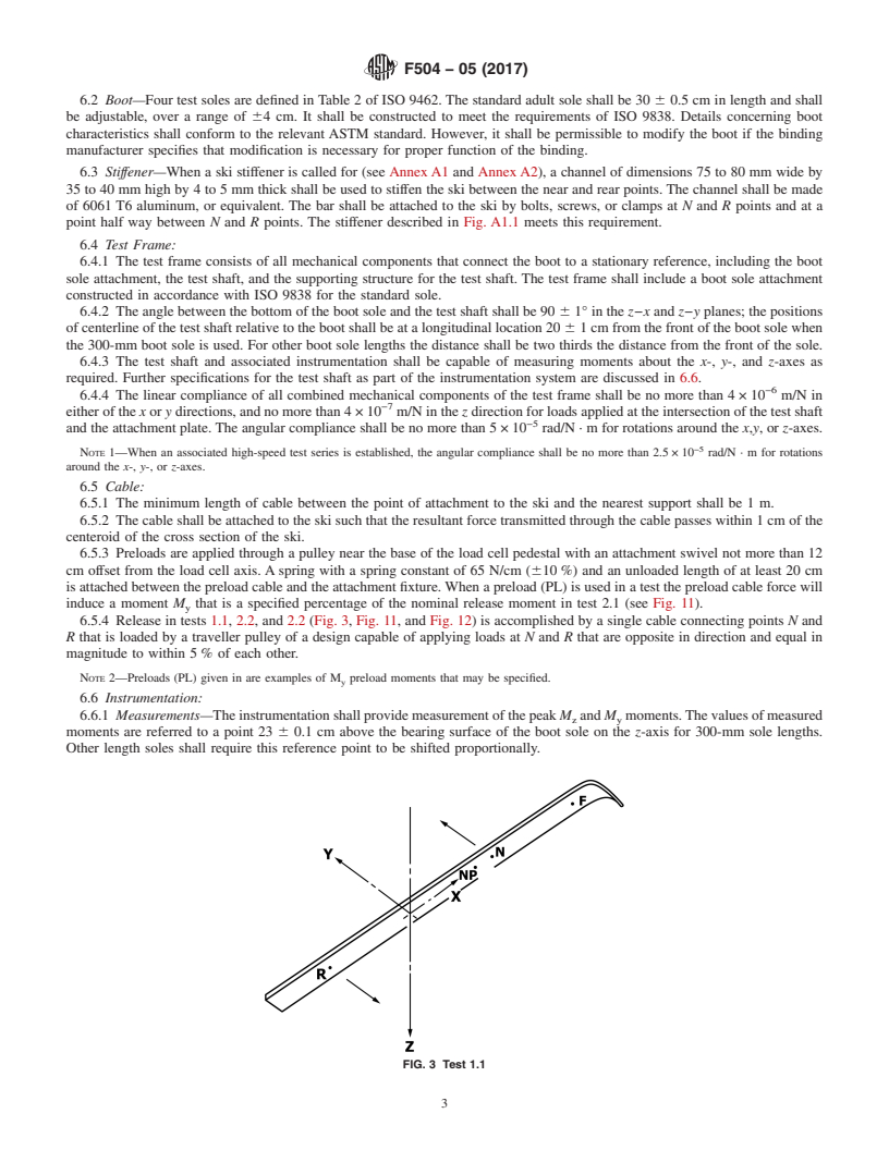 REDLINE ASTM F504-05(2017) - Standard Test Method for  Measuring the Quasi-Static Release Moments of Alpine Ski Bindings