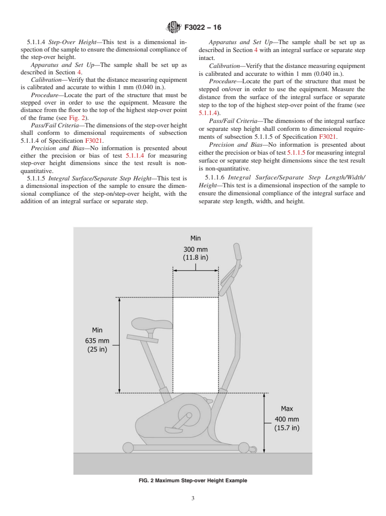 ASTM F3022-16 - Standard Test Method for Evaluating the Universal Design of Fitness Equipment for Inclusive  Use by Persons with Functional Limitations and Impairments