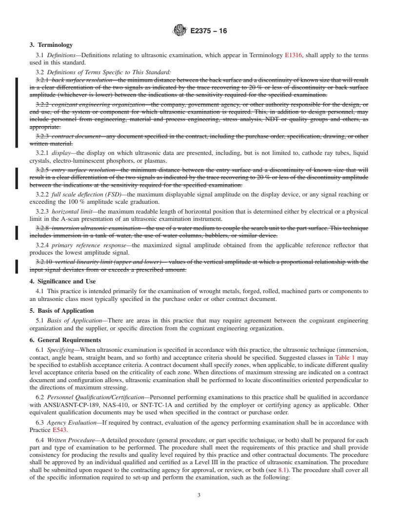 REDLINE ASTM E2375-16 - Standard Practice for  Ultrasonic Testing of Wrought Products