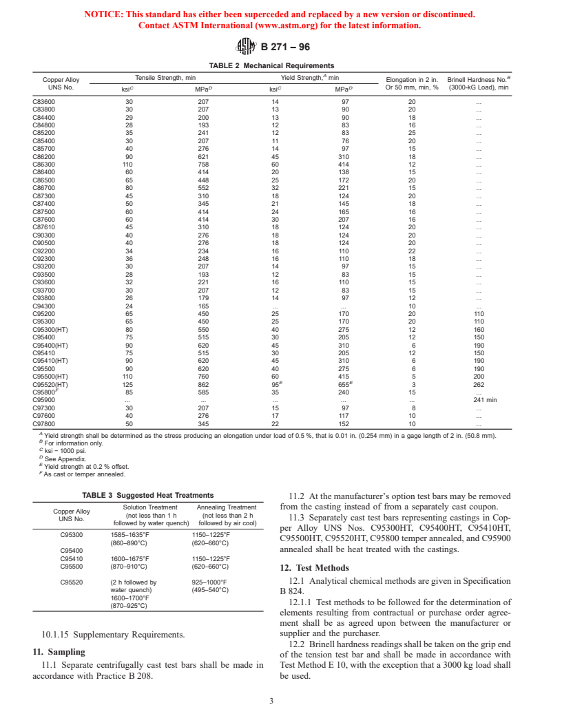 ASTM B271-96 - Standard Specification for Copper-Base Alloy Centrifugal Castings