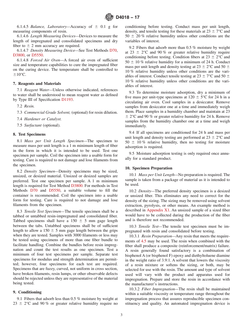 ASTM D4018-17 - Standard Test Methods for  Properties of Continuous Filament Carbon and Graphite Fiber  Tows