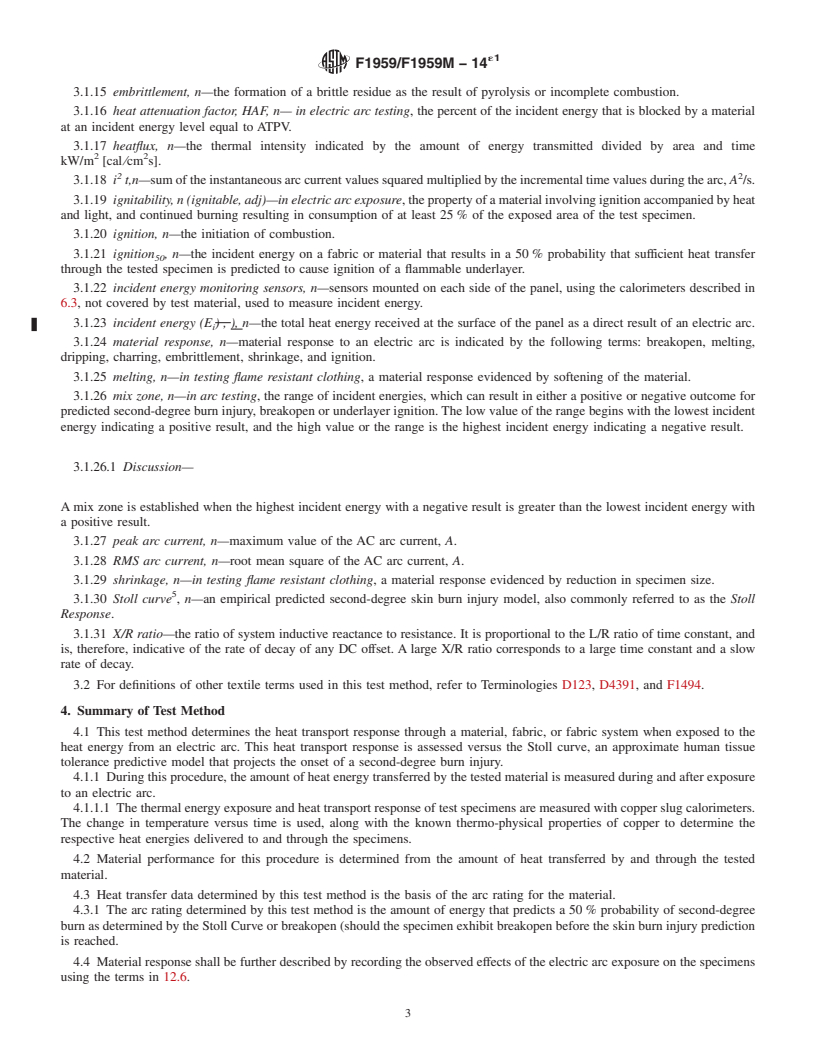 ASTM F1959/F1959M-14e1 - Standard Test Method for Determining the Arc ...