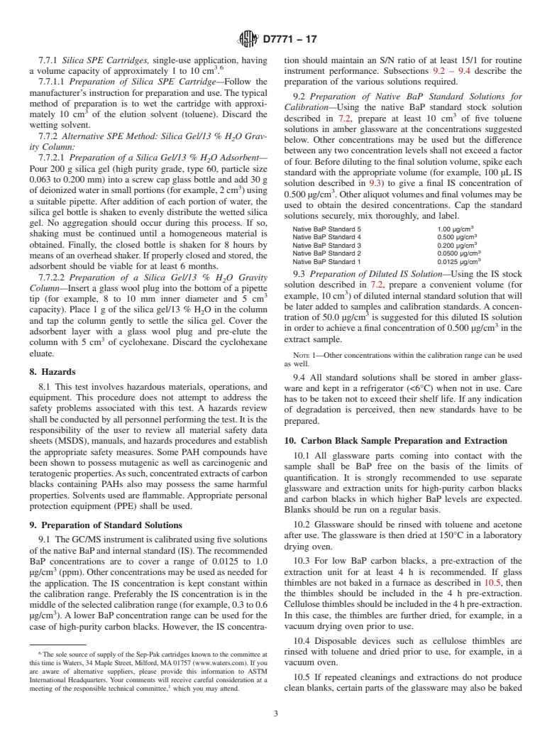 ASTM D7771-17 - Standard Test Method for Determination of Benzo-&#x3b1;-Pyrene (BaP) Content in Carbon  Black