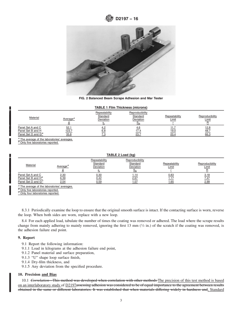 REDLINE ASTM D2197-16 - Standard Test Method for Adhesion of Organic Coatings by Scrape Adhesion