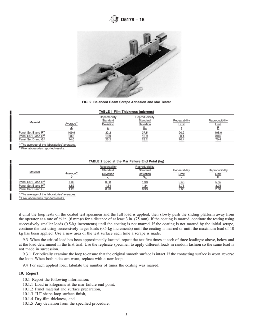 REDLINE ASTM D5178-16 - Standard Test Method for Mar Resistance of Organic Coatings