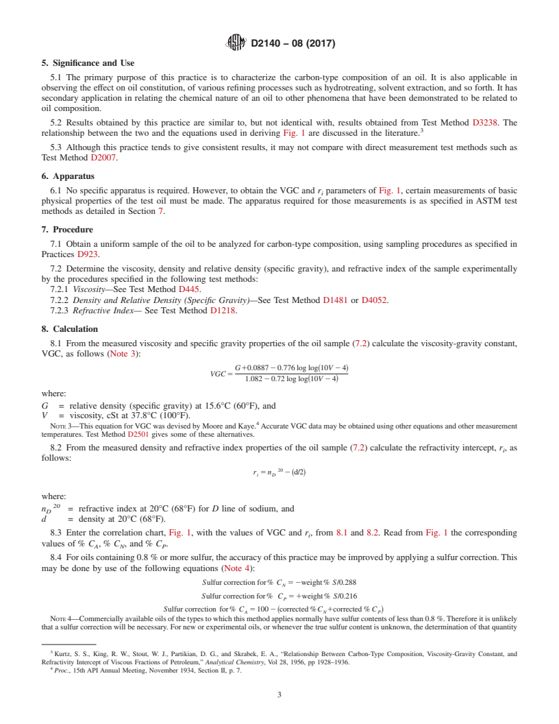 REDLINE ASTM D2140-08(2017) - Standard Practice for  Calculating Carbon-Type Composition of Insulating Oils of Petroleum  Origin