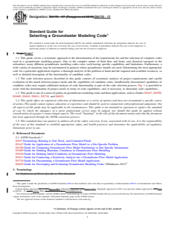 ASTM D6170-17 REDLINE ASTM D6170-17 - Standard Guide for Selecting a Groundwater Modeling Code - Page 1 preview