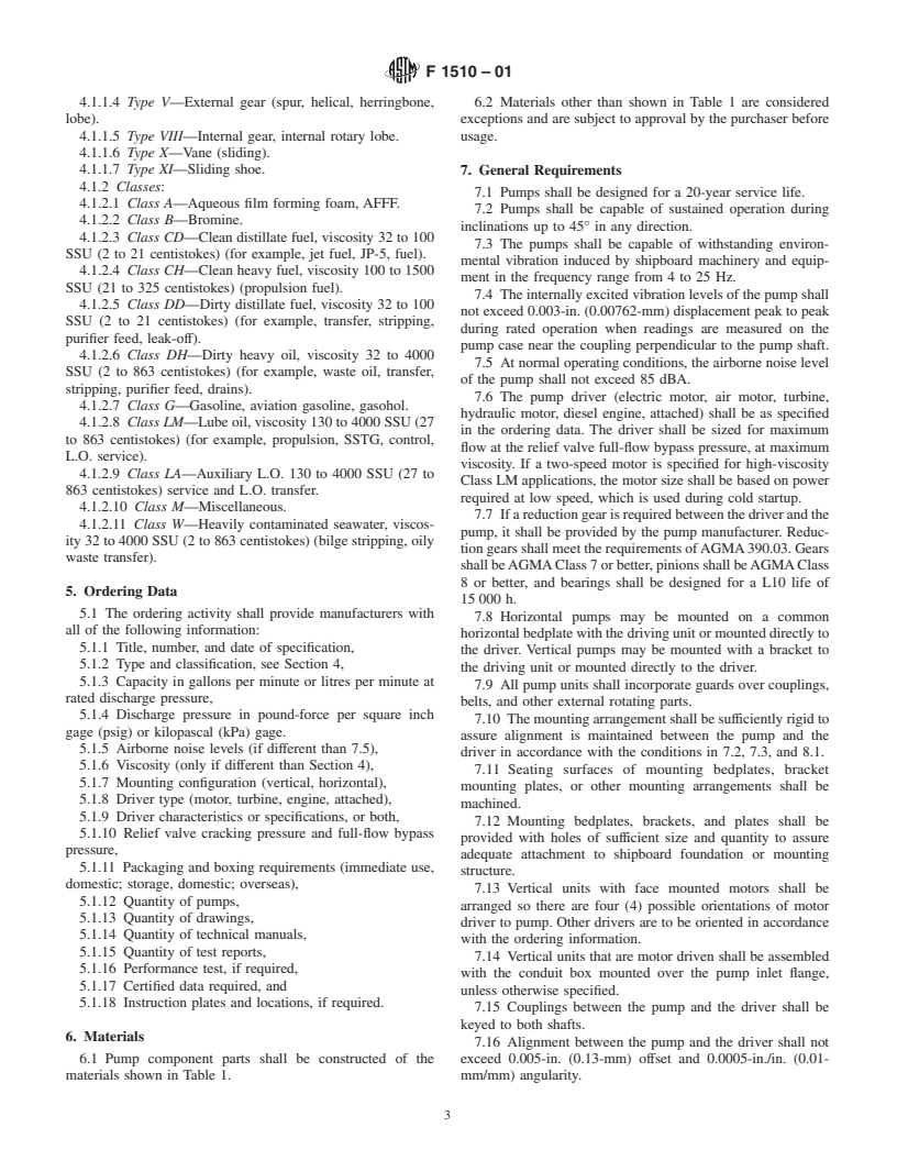 ASTM F1510-01 - Standard Specification for Rotary Positive Displacement Pumps, Commercial Ships Use