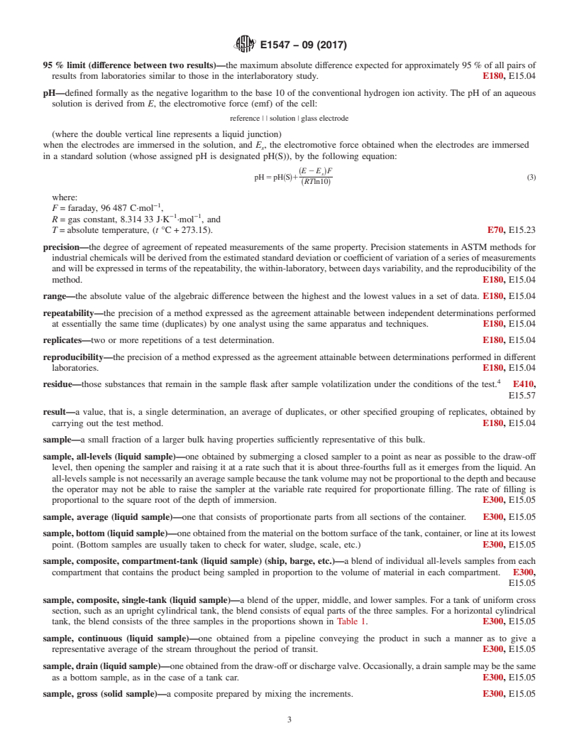 REDLINE ASTM E1547-09(2017) - Standard Terminology Relating to Industrial and Specialty Chemicals