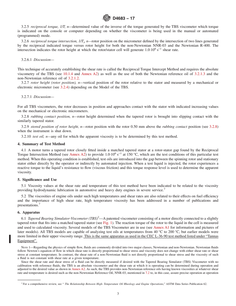 REDLINE ASTM D4683-17 - Standard Test Method for  Measuring Viscosity of New and Used Engine Oils at High Shear   Rate and High Temperature by Tapered Bearing Simulator Viscometer   at 150&#x2009;&#xb0;C