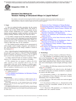 ASTM E1450-16 ASTM E1450-16 - Standard Test Method for Tension Testing of Structural Alloys in Liquid Helium - Page 1 preview