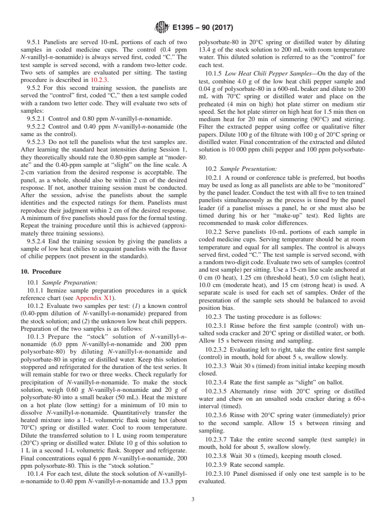 ASTM E1395-90(2017) - Standard Test Method for  Sensory Evaluation of Low Heat Chilies (Withdrawn 2024)