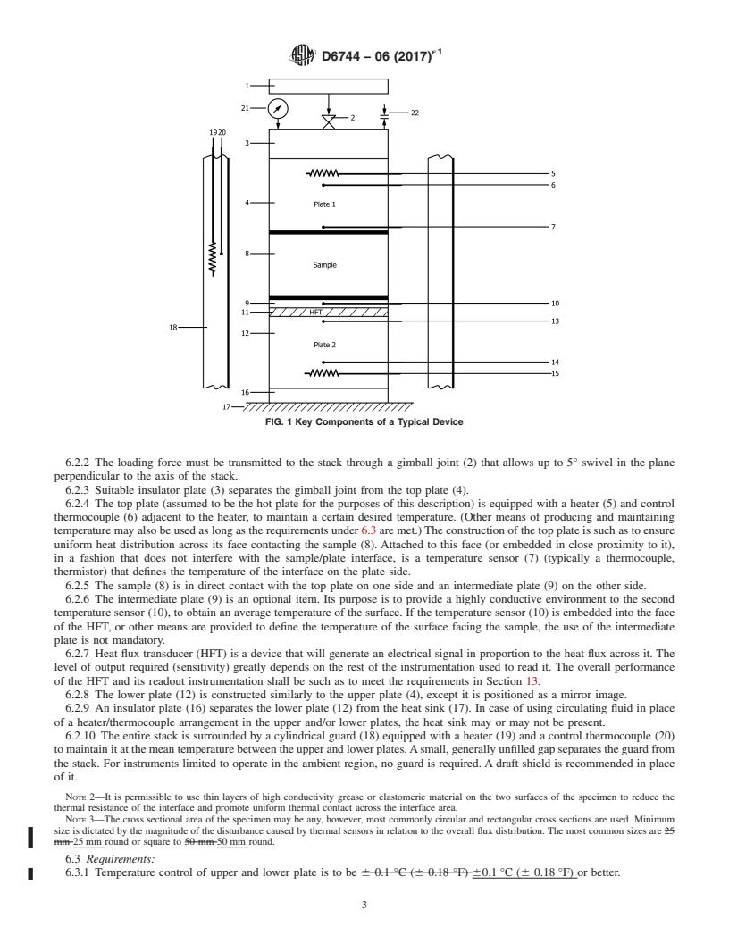 REDLINE ASTM D6744-06(2017)e1 - Standard Test Method for  Determination of the Thermal Conductivity of Anode Carbons   by the Guarded Heat Flow Meter Technique