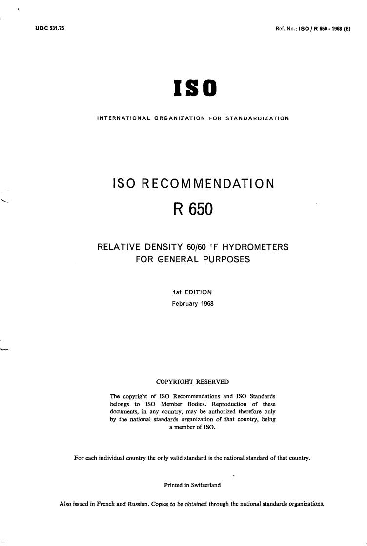 ISO/R 650:1968 - Title missing - Legacy paper document
Released:1/1/1968