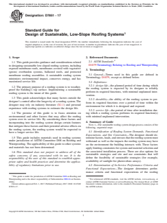 ASTM D7851-17 ASTM D7851-17 - Standard Guide for Design of Sustainable, Low-Slope Roofing Systems - Page 1 preview