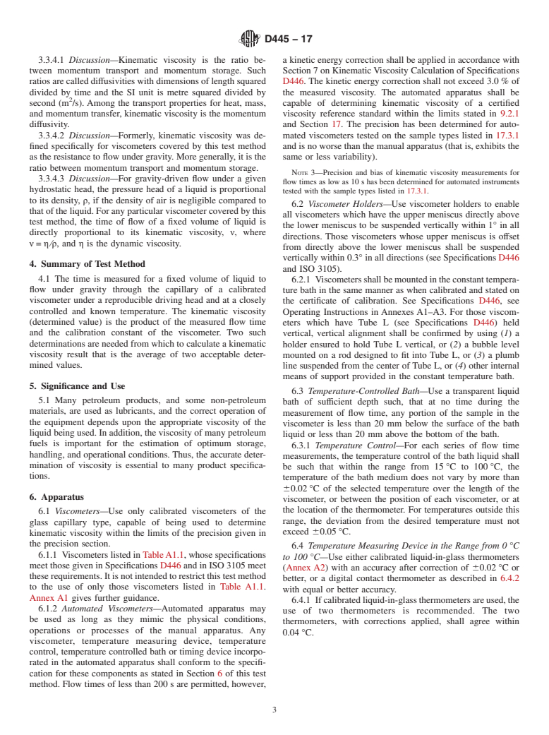 ASTM D445-17 - Standard Test Method for  Kinematic Viscosity of Transparent and Opaque Liquids (and  Calculation of Dynamic Viscosity)