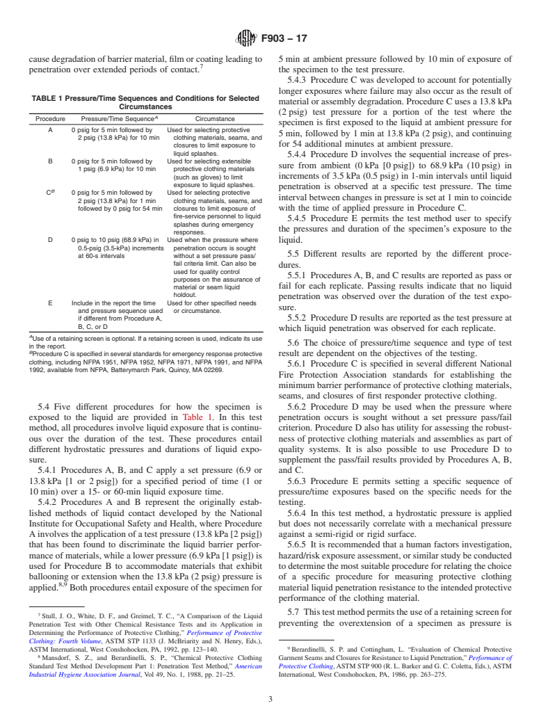 ASTM F903-17 - Standard Test Method for  Resistance of Materials Used in Protective Clothing to Penetration  by Liquids