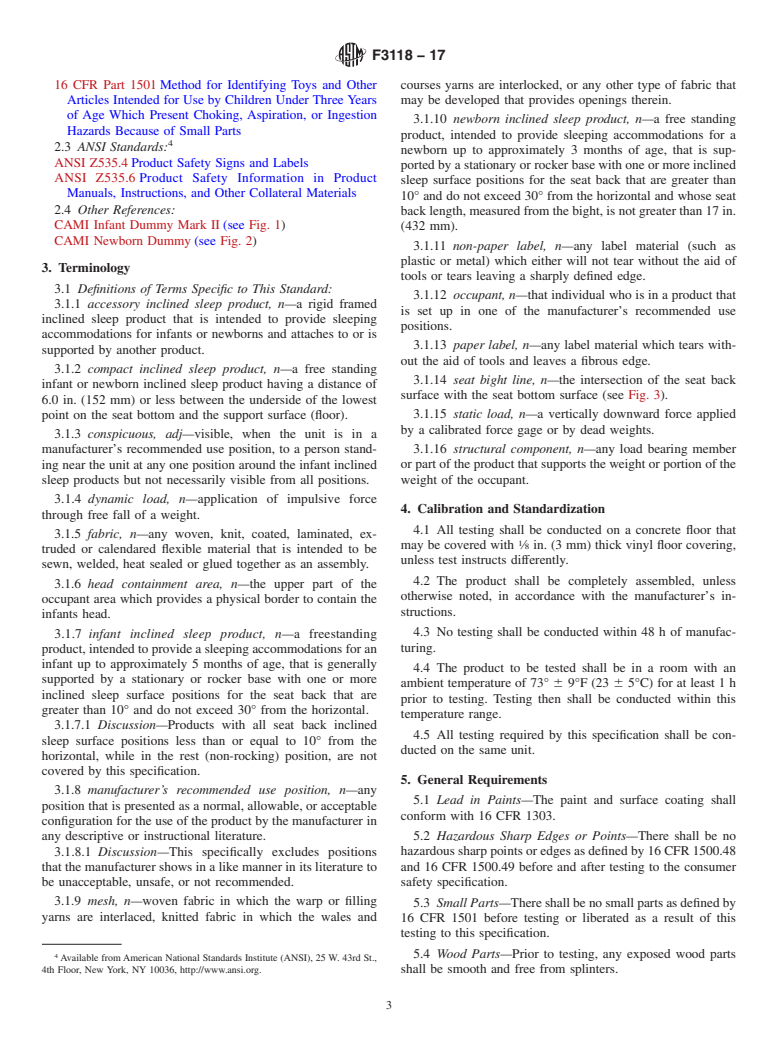 ASTM F3118-17 - Standard Consumer Safety Specification for Infant Inclined Sleep Products