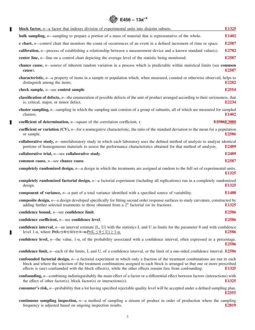 REDLINE ASTM E456-13ae4 - Standard Terminology  Relating to Quality and Statistics