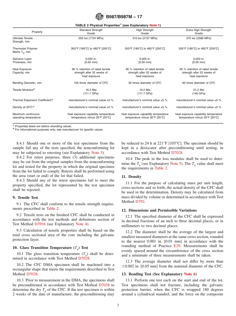 ASTM B987/B987M-17 - Standard Specification for Carbon Fiber Thermoset Polymer Matrix Composite Core (CFC)  for use in Overhead Electrical Conductors