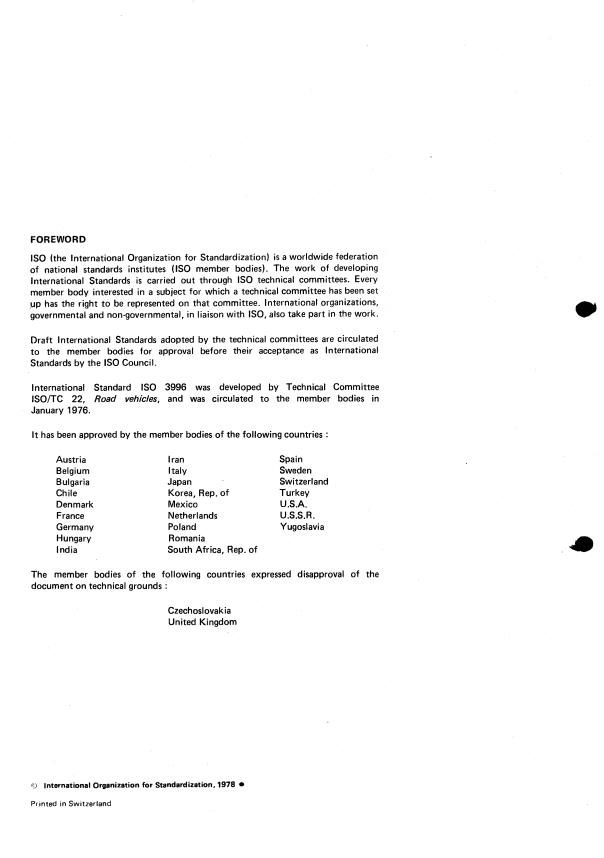 ISO 3996:1978 ISO 3996:1978 - Road vehicles -- Brake hose assemblies for hydraulic braking systems used with a non-petroleum base hydraulic fluid - Page 2 preview