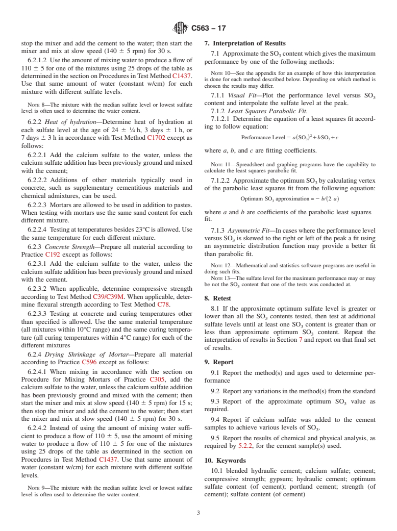 ASTM C563-17 - Standard Guide for  Approximation of Optimum SO<inf>3</inf> in Hydraulic Cement