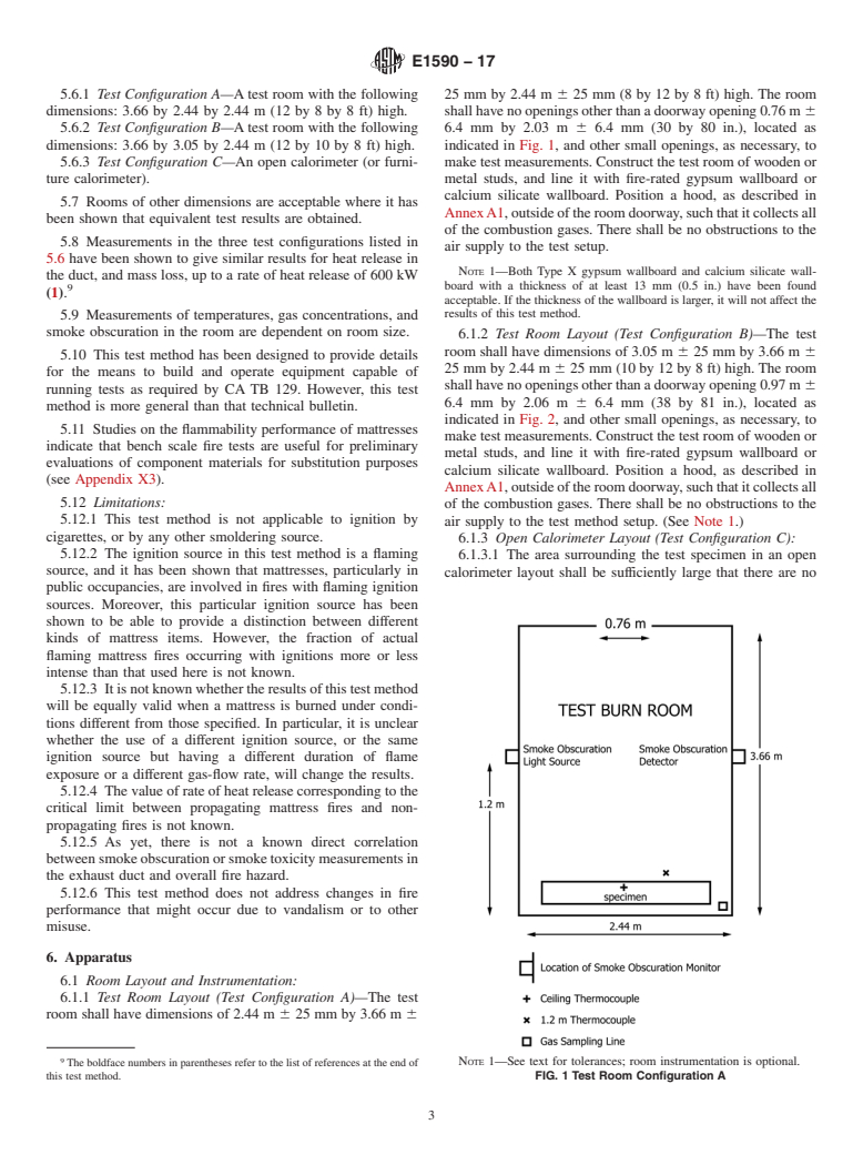 ASTM E1590-17 - Standard Test Method for  Fire Testing of Mattresses