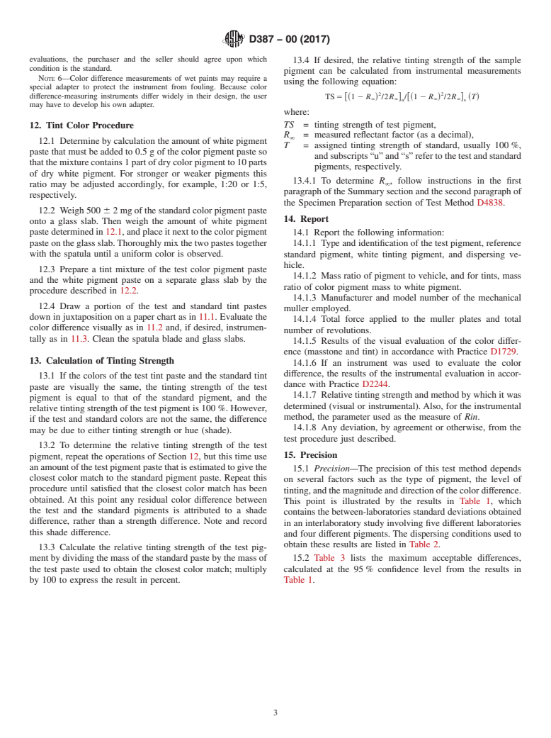 ASTM D387-00(2017) - Standard Test Method for Color and Strength of Chromatic Pigments with a Mechanical   Muller (Withdrawn 2023)