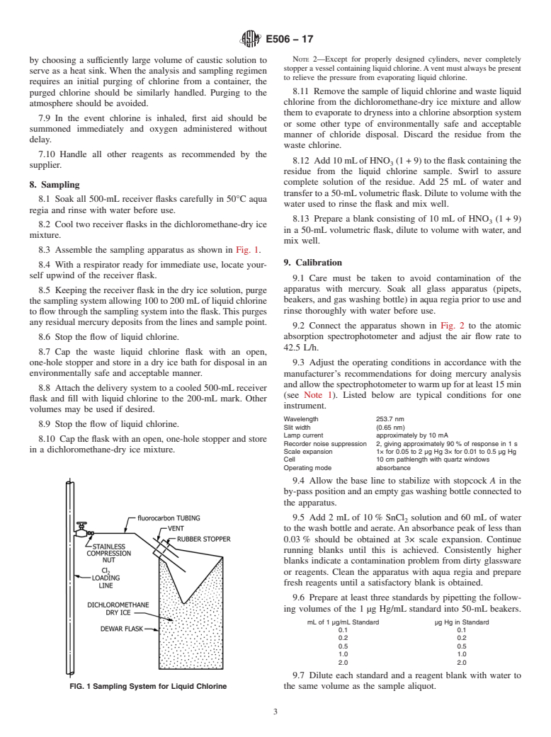 ASTM E506-17 - Standard Test Method for Mercury in Liquid Chlorine