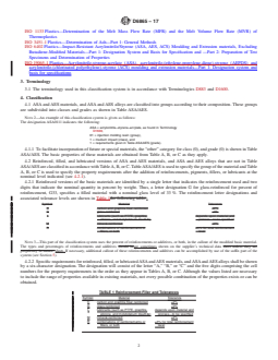 ASTM D6865-17 REDLINE ASTM D6865-17 - Standard Classification System and Basis for Specifications for Acrylonitrile–Styrene–Acrylate (ASA) and Acrylonitrile–EPDM–Styrene (AES) Plastics and Alloys Molding and Extrusion Materials - Page 2 preview