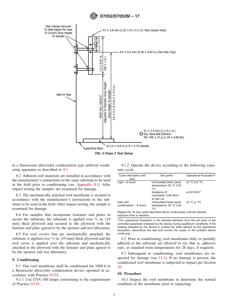 ASTM D7052/D7052M-17 - Standard Test Method for Determining Impact Resistance of New Low Slope Roof Membranes  Using Steel Balls (Z8295Z)