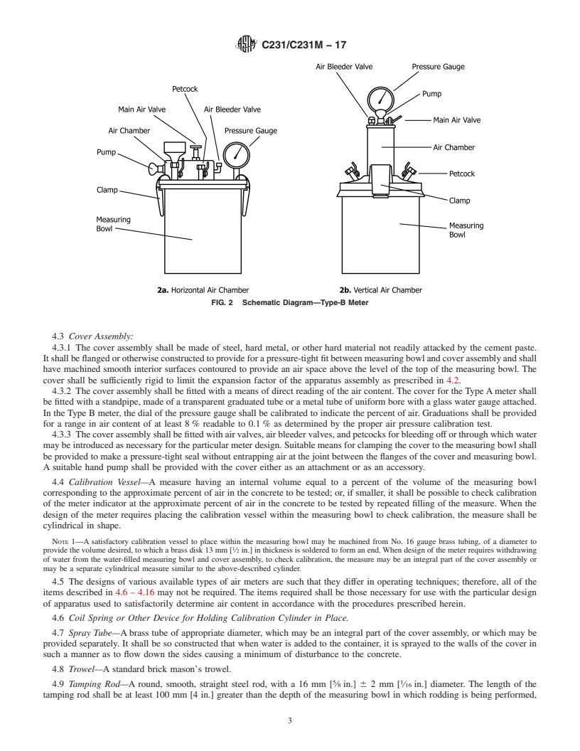 REDLINE ASTM C231/C231M-17 - Standard Test Method for  Air Content of Freshly Mixed Concrete by the Pressure Method