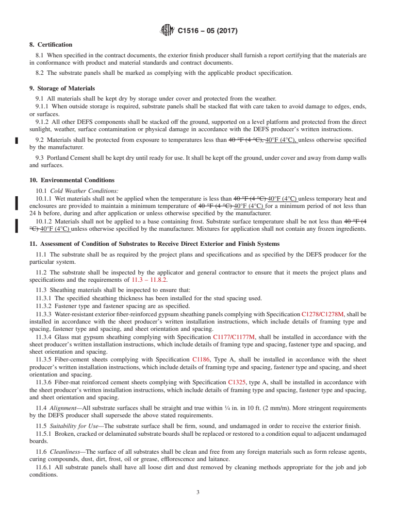 REDLINE ASTM C1516-05(2017) - Standard Practice for  Application of Direct-Applied Exterior Finish Systems