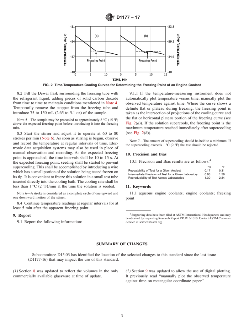 ASTM D1177-17 - Standard Test Method for Freezing Point of Aqueous Engine Coolants