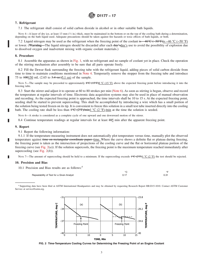 REDLINE ASTM D1177-17 - Standard Test Method for Freezing Point of Aqueous Engine Coolants