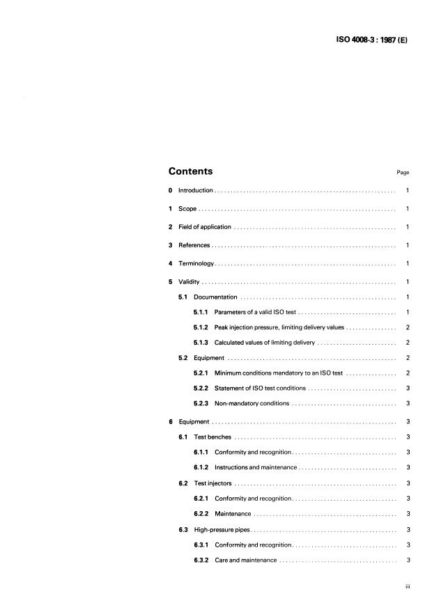 ISO 4008-3:1987 - Road vehicles -- Fuel injection pump testing