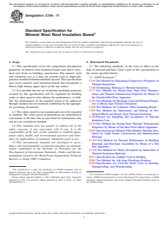 ASTM C726-17 ASTM C726-17 - Standard Specification for Mineral Wool Roof Insulation Board - Page 1 preview