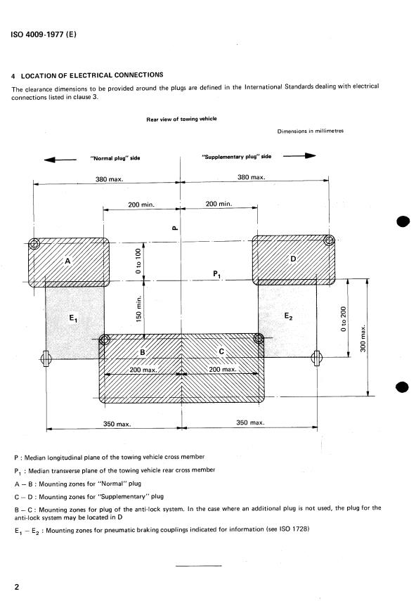 ISO 4009:1977 ISO 4009:1977 - Road vehicles -- Towing vehicles -- Mounting of electrical connections on rear cross members - Page 4 preview