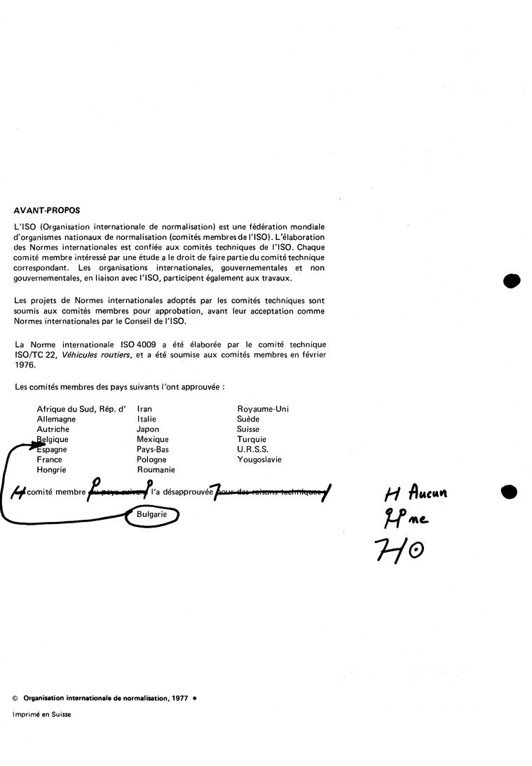 ISO 4009:1977 ISO 4009:1977 - Road vehicles — Towing vehicles — Mounting of electrical connections on rear cross members
Released:4/1/1977 - Page 2 preview