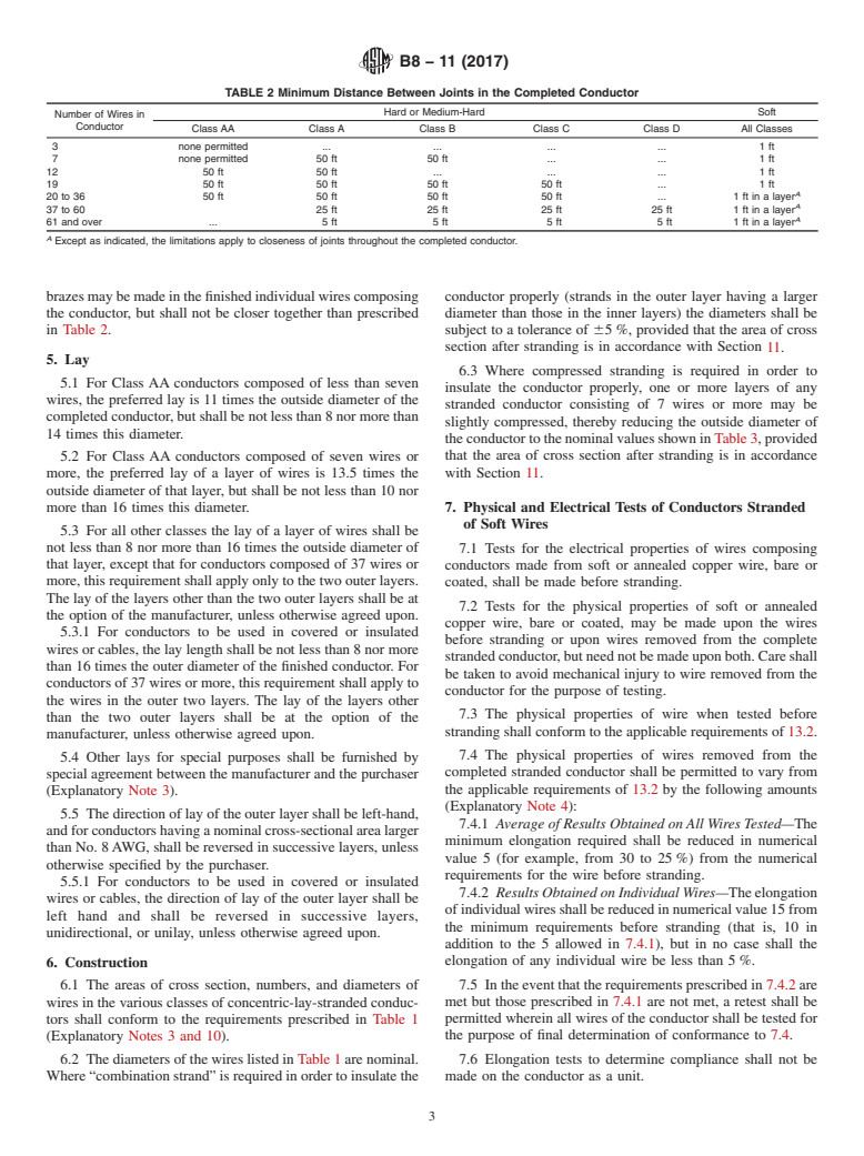 ASTM B8-11(2017) - Standard Specification for Concentric-Lay-Stranded Copper Conductors, Hard, Medium-Hard,   or Soft