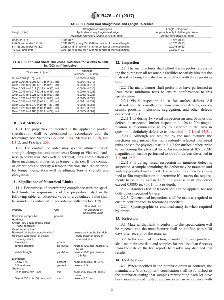 ASTM B476-01(2017) - Standard Specification for General Requirements for Wrought Precious Metal Electrical  Contact  Materials